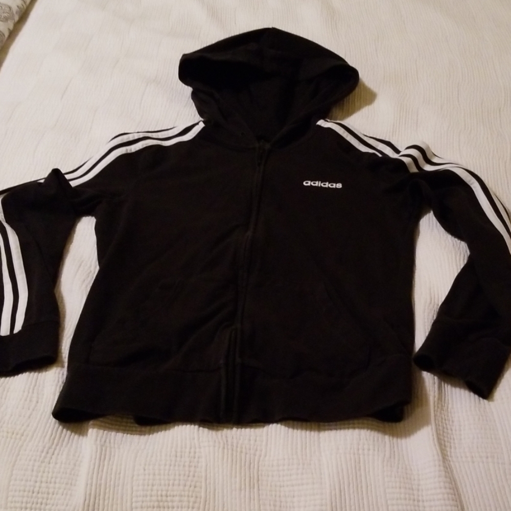 Adidas essentials three stripe hoodie